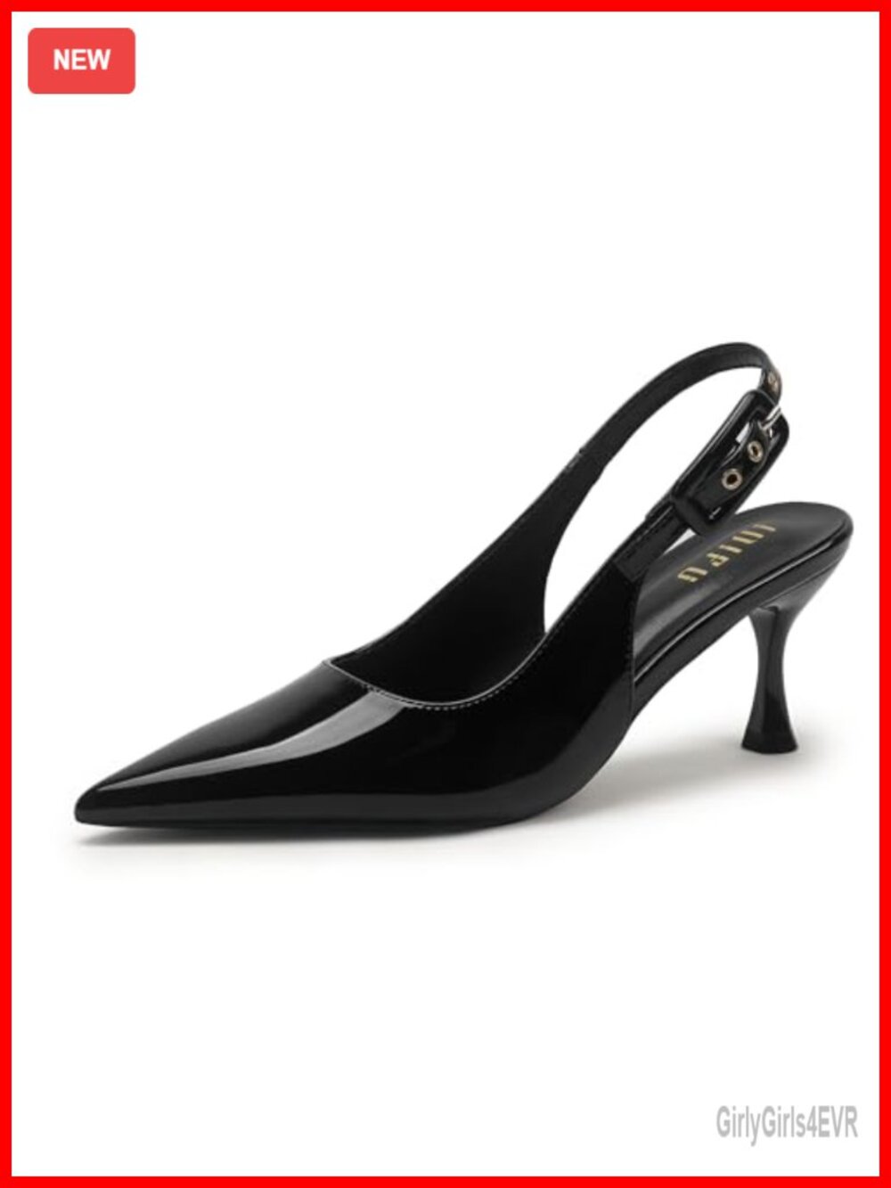 Women's Slingback Kitten Heels Pointed Closed Toe Pumps Dress Shoes